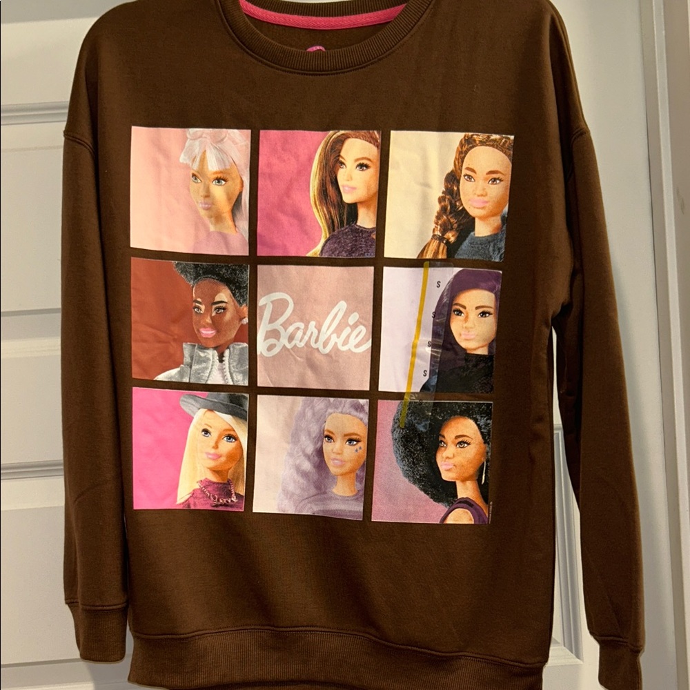 Barbie Brown Sweatshirt with Multicolor Graphic